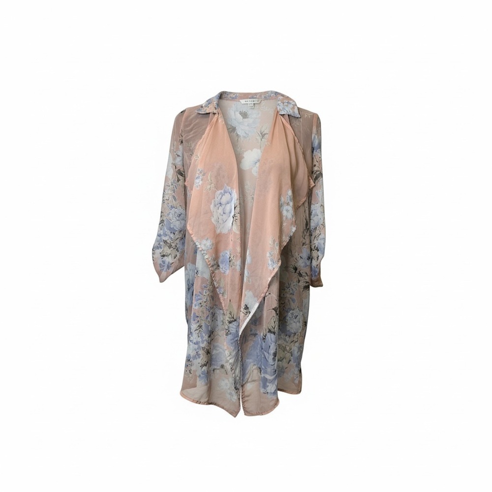 Forever 21 Peach Floral Sheer Cover-